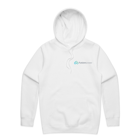 Mens White Stencil Hoodie