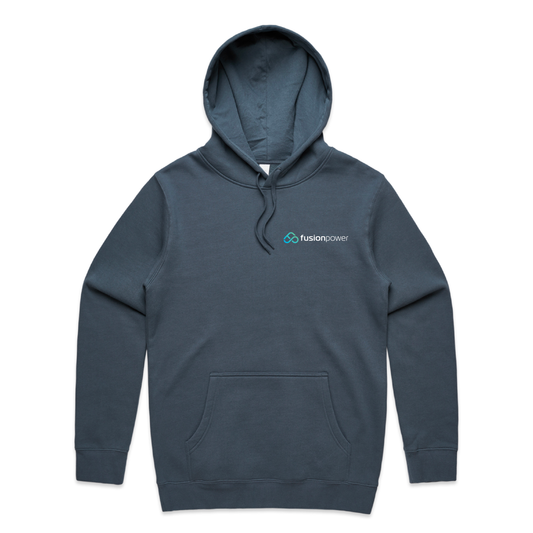 Mens Petrol Blue Stencil Hoodie
