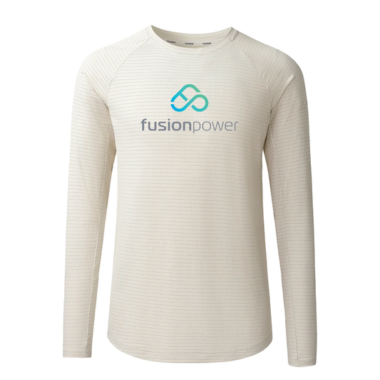 Truwear Cream Cardinal Long Sleeve Workout Shirt