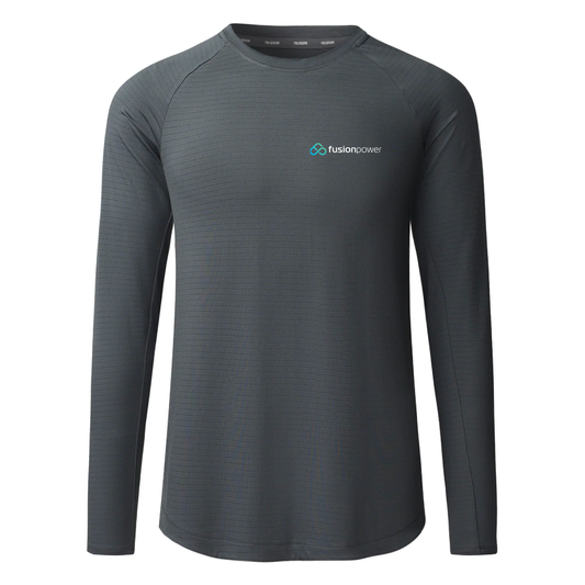 Truwear Charcoal Cardinal Long Sleeve Workout Shirt
