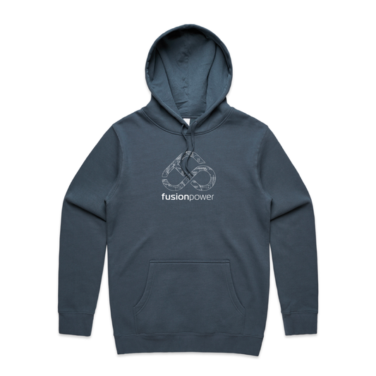 Mens Petrol Blue Stencil Hoodie